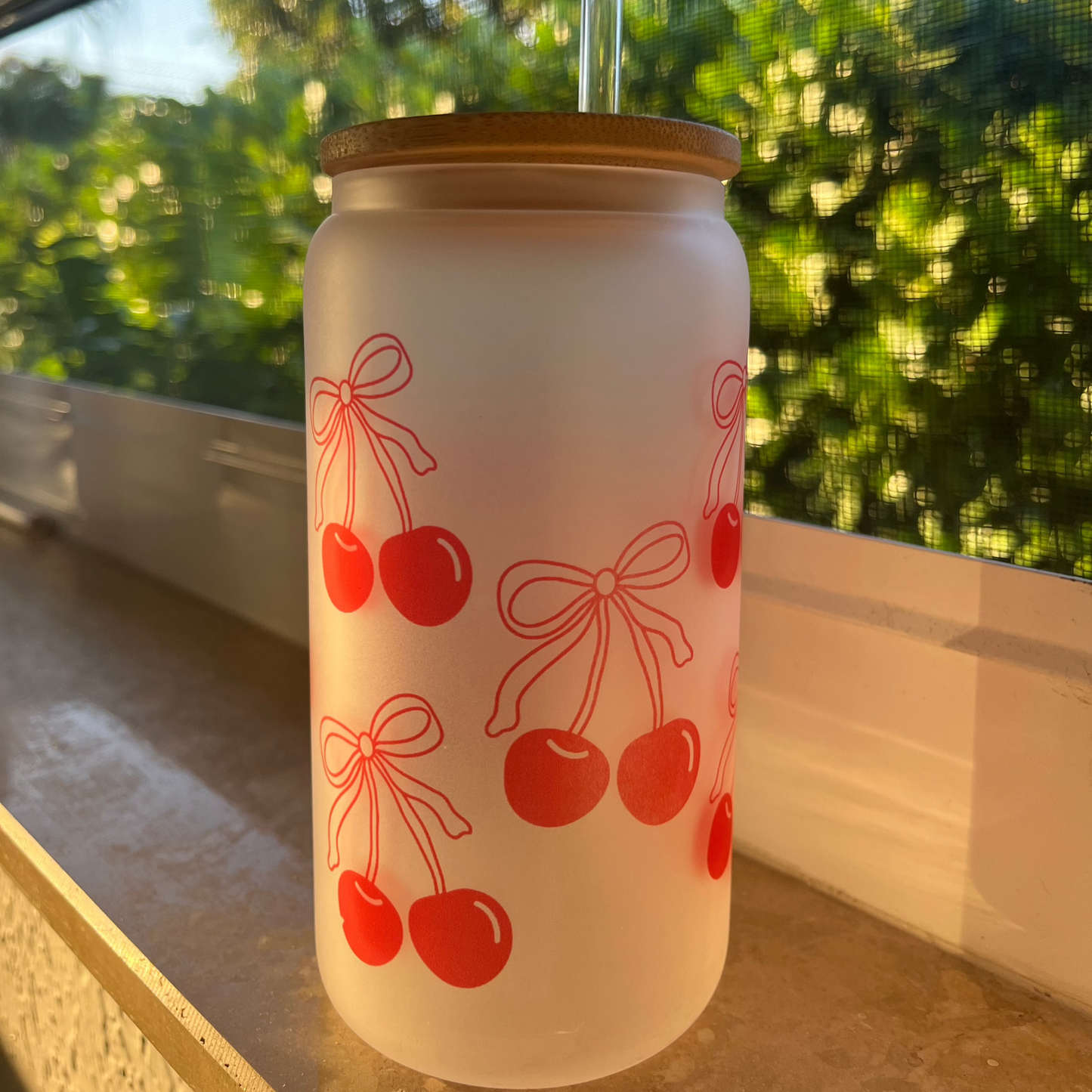 Cherry & Bow Tumbler