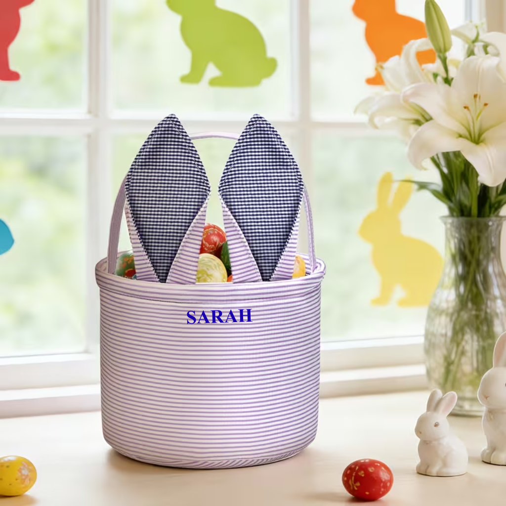 Personalized Embroidered Easter Basket