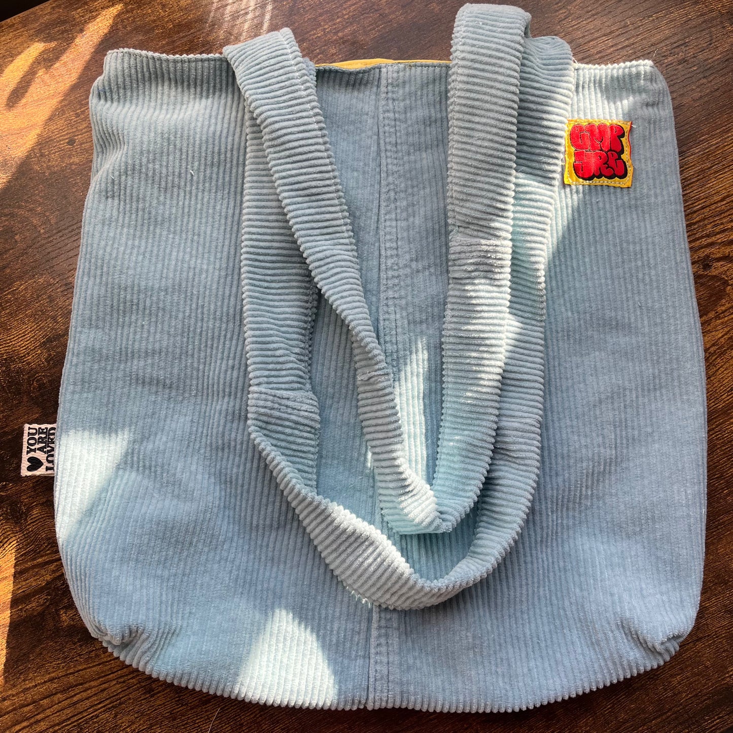 Empire Thrifted Corduroy Pants Sewn Reworked Tote Bag