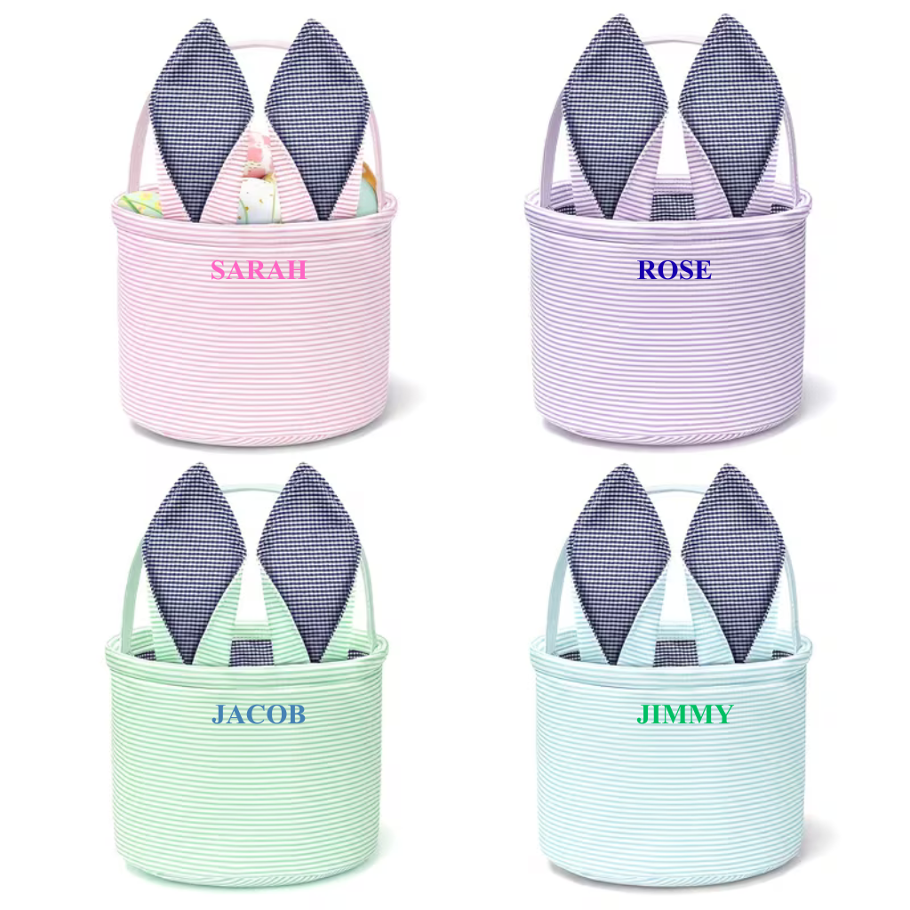 Personalized Embroidered Easter Basket